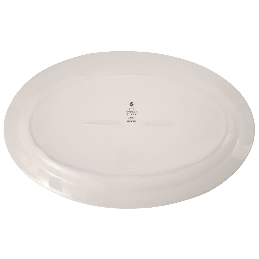 Serving platter in white view 7