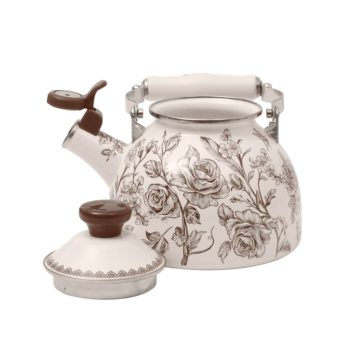 Tea kettle in brown view 9