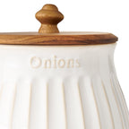 Onion keeper in white view 3
