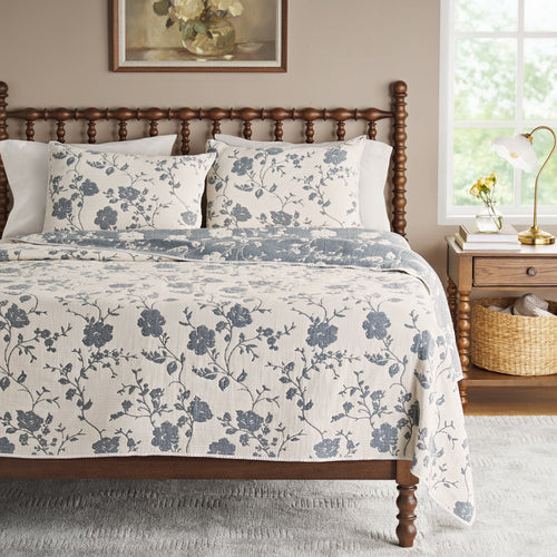 Quilt in blue dust view 2