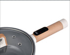 Electric skillet in linen speckle view 6