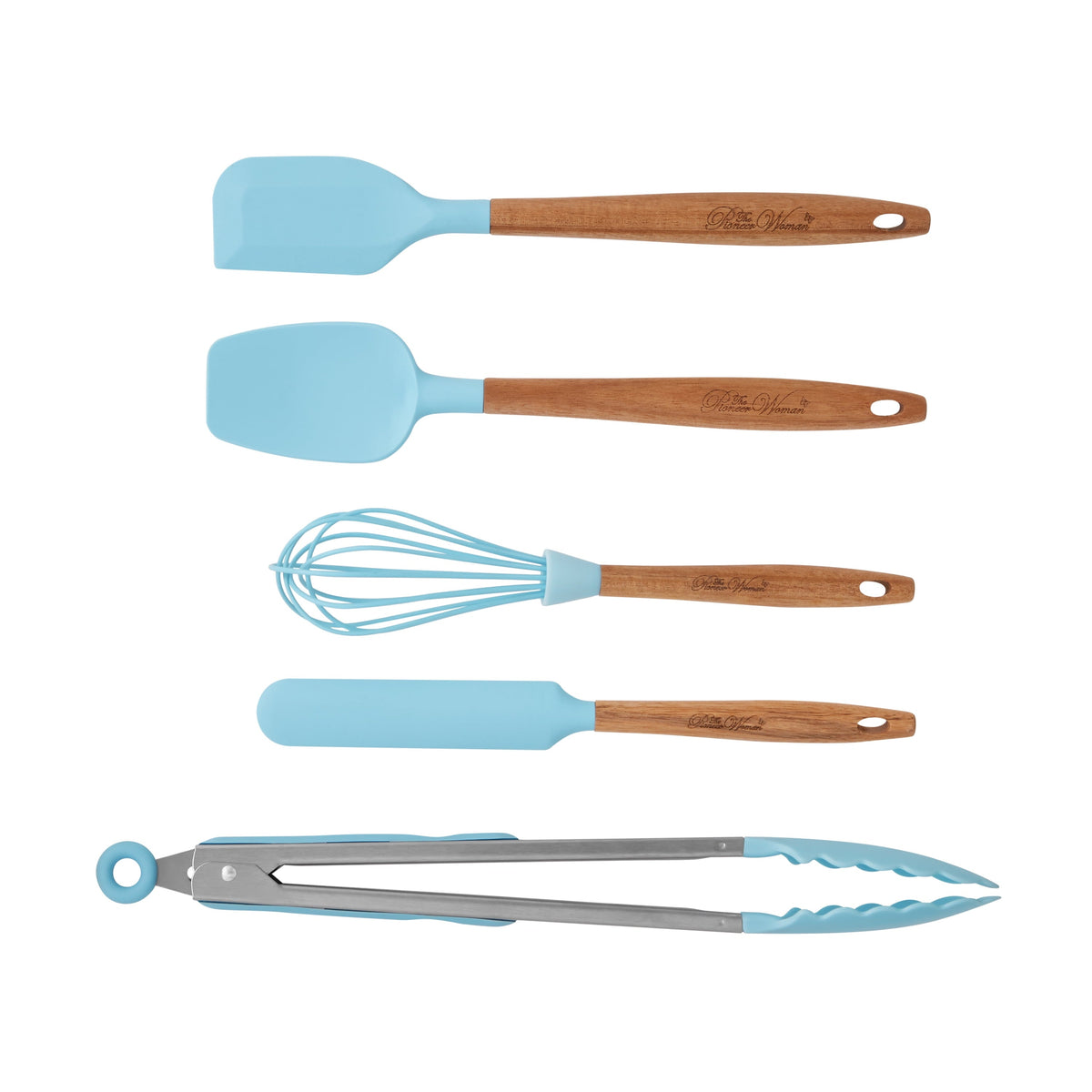 Cooking utensil set in blue view 8