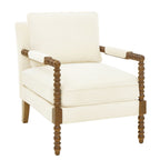Accent chair in antique white view 2