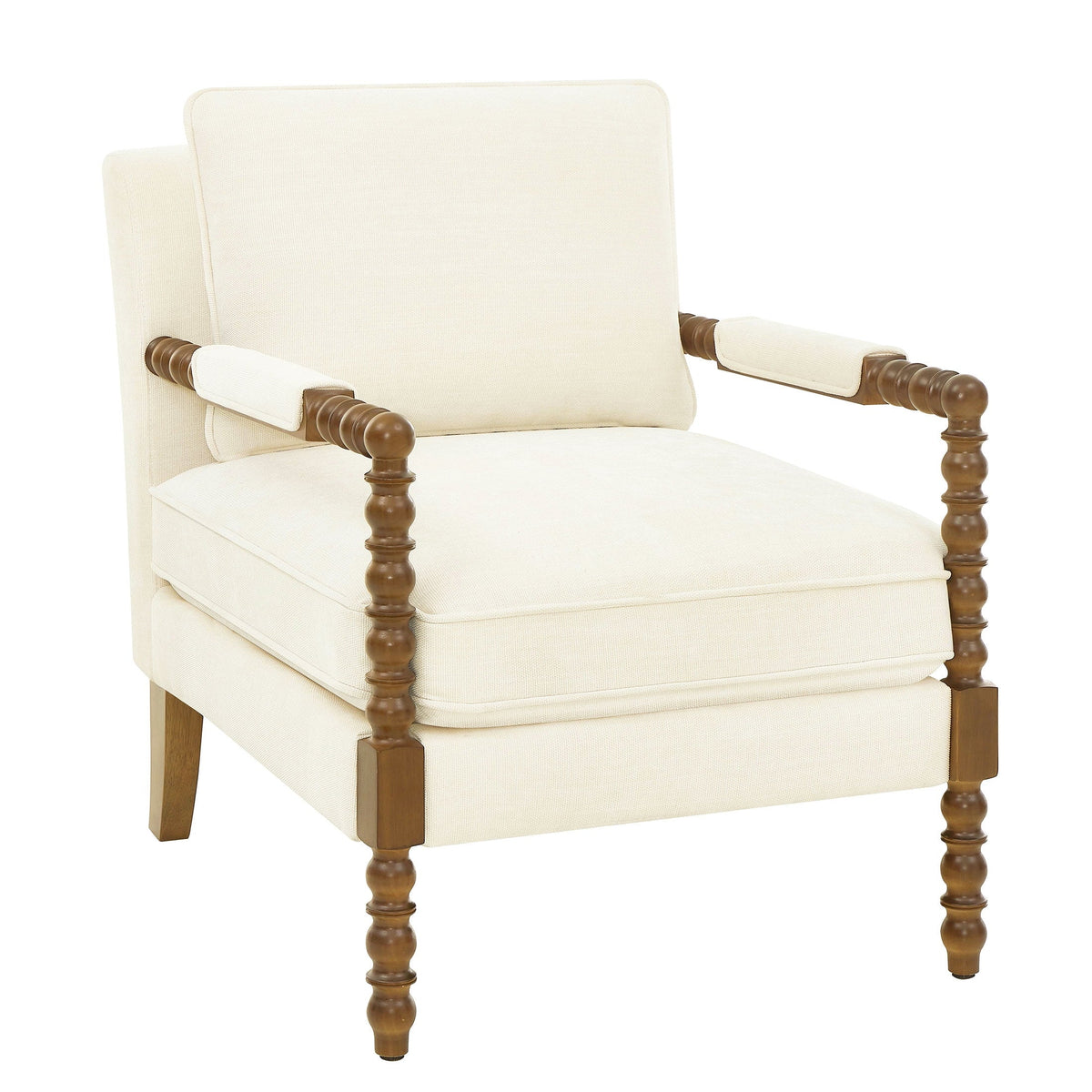 Accent chair in antique white view 2