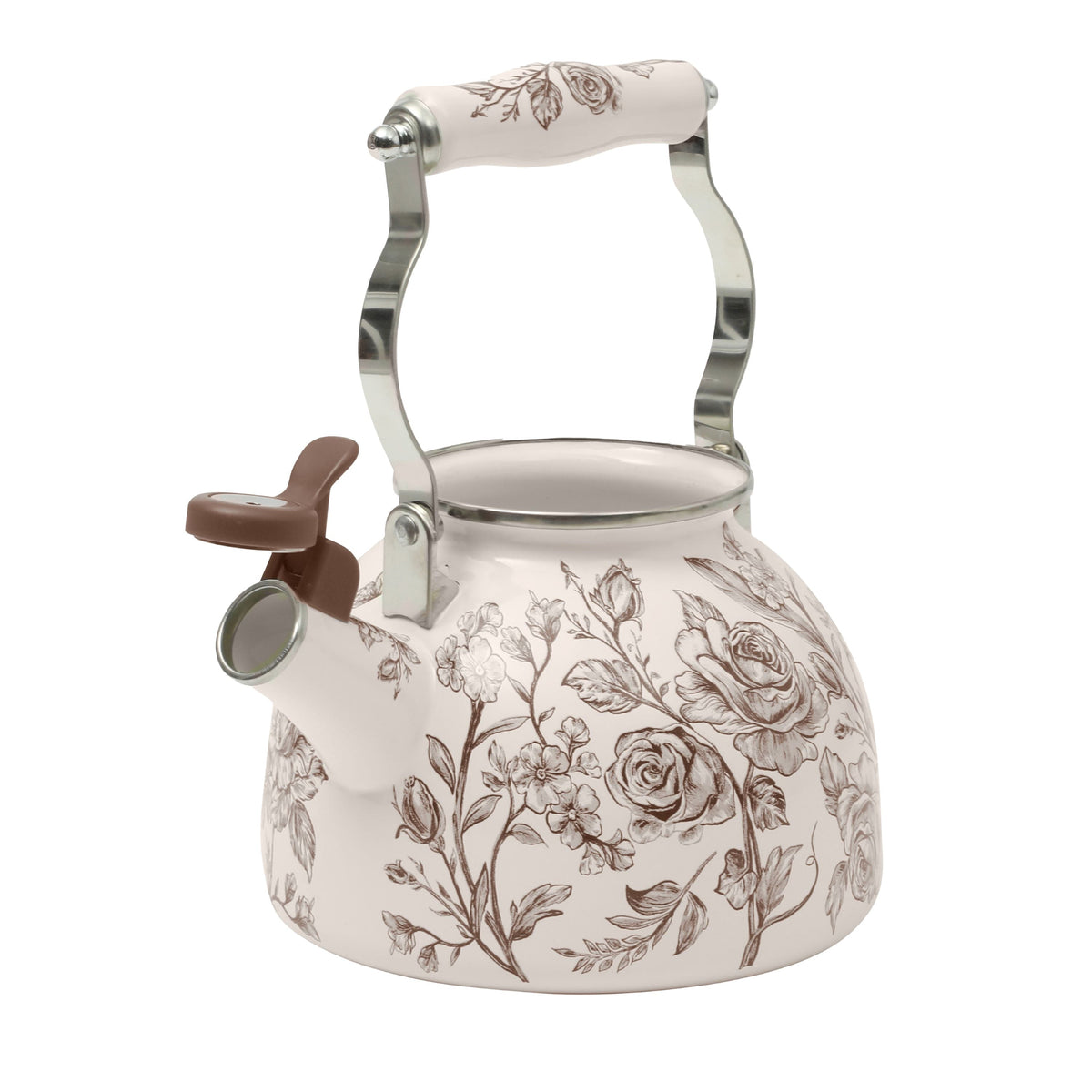 Tea kettle in brown view 11