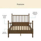 Spindle bed in homestead brown view 3