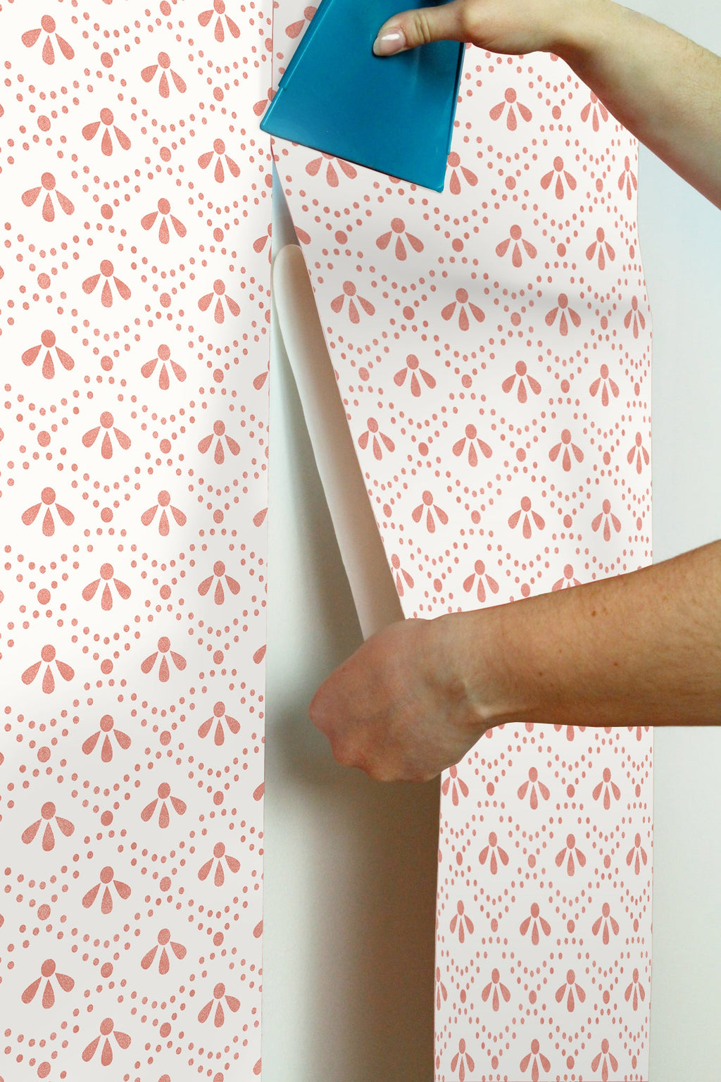 Peel and stick wallpaper in coral view 5