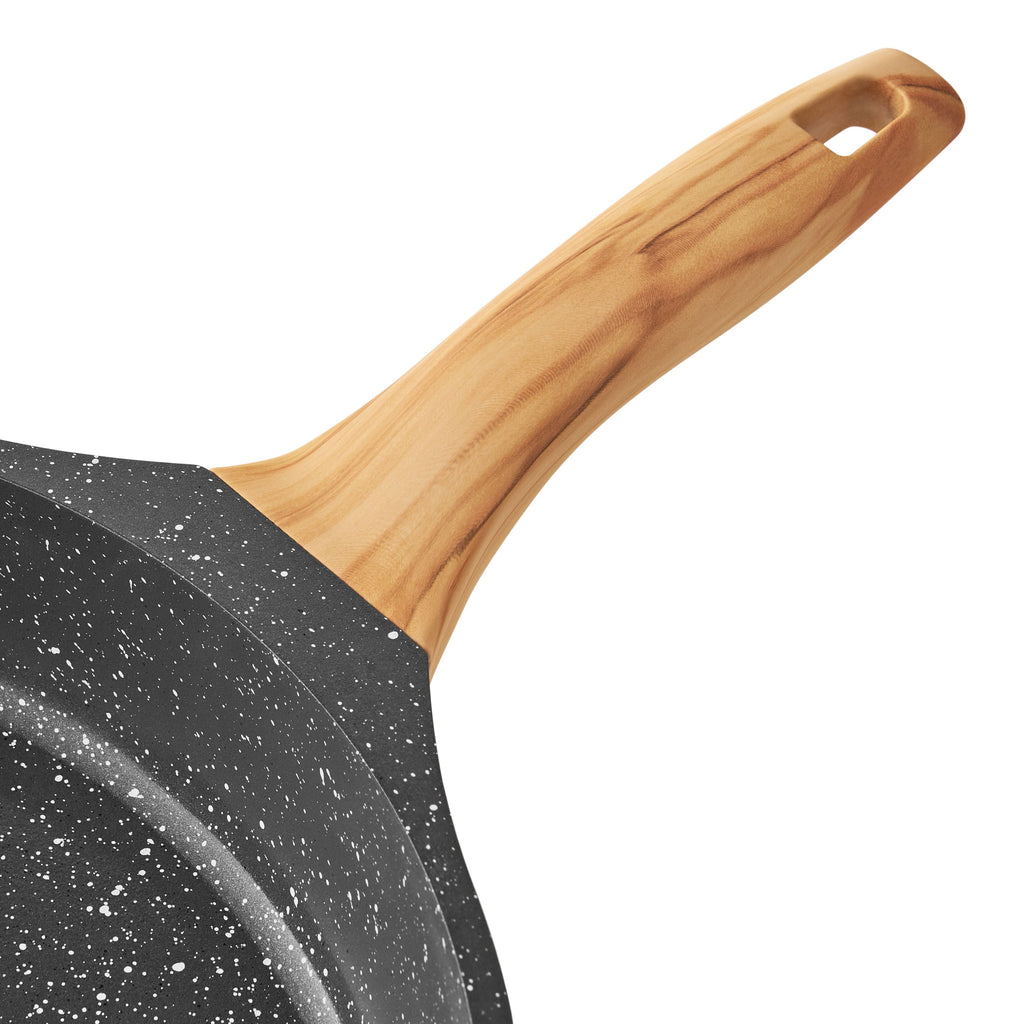 Fry pan in charcoal speckle view 5