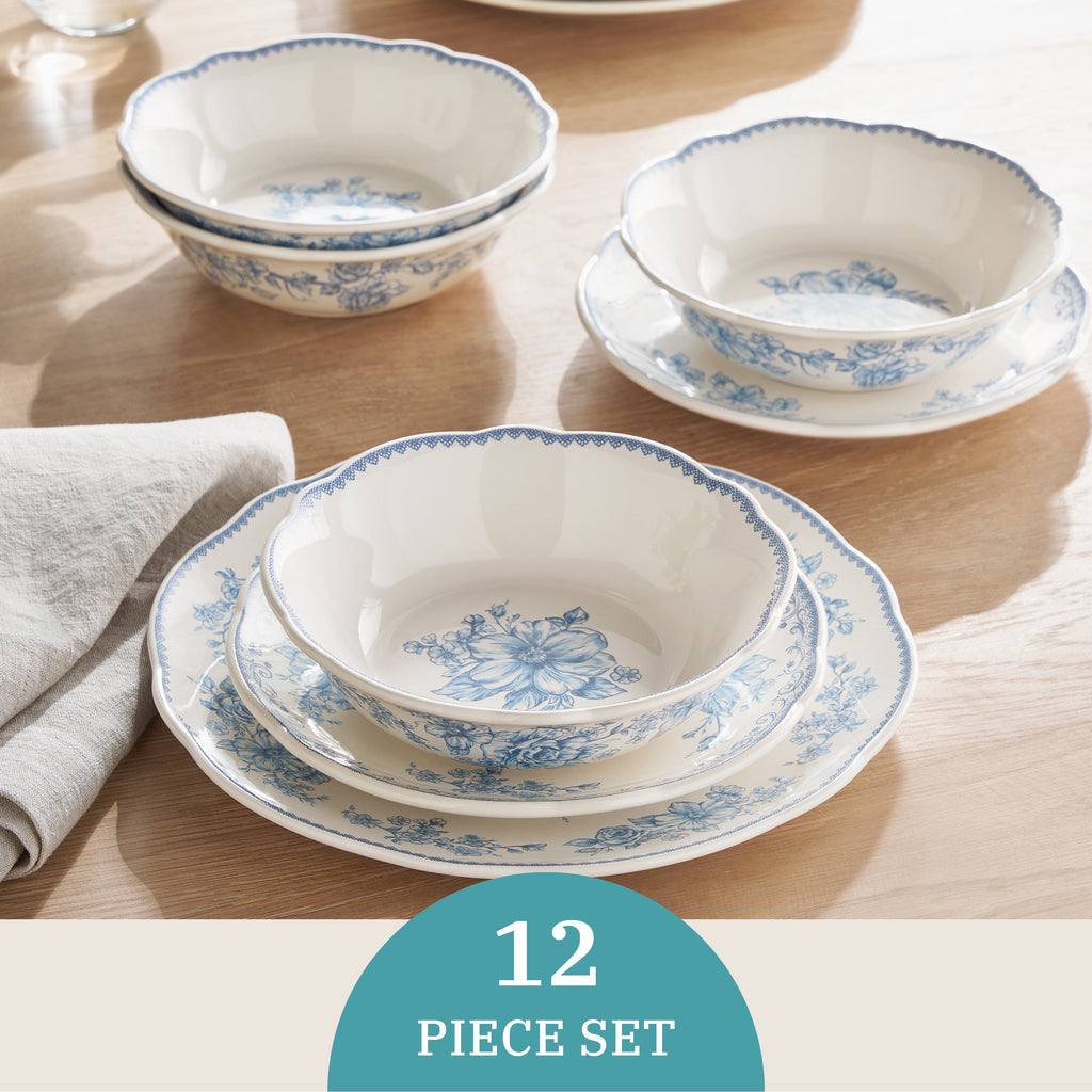 Dinnerware set in blue view 4