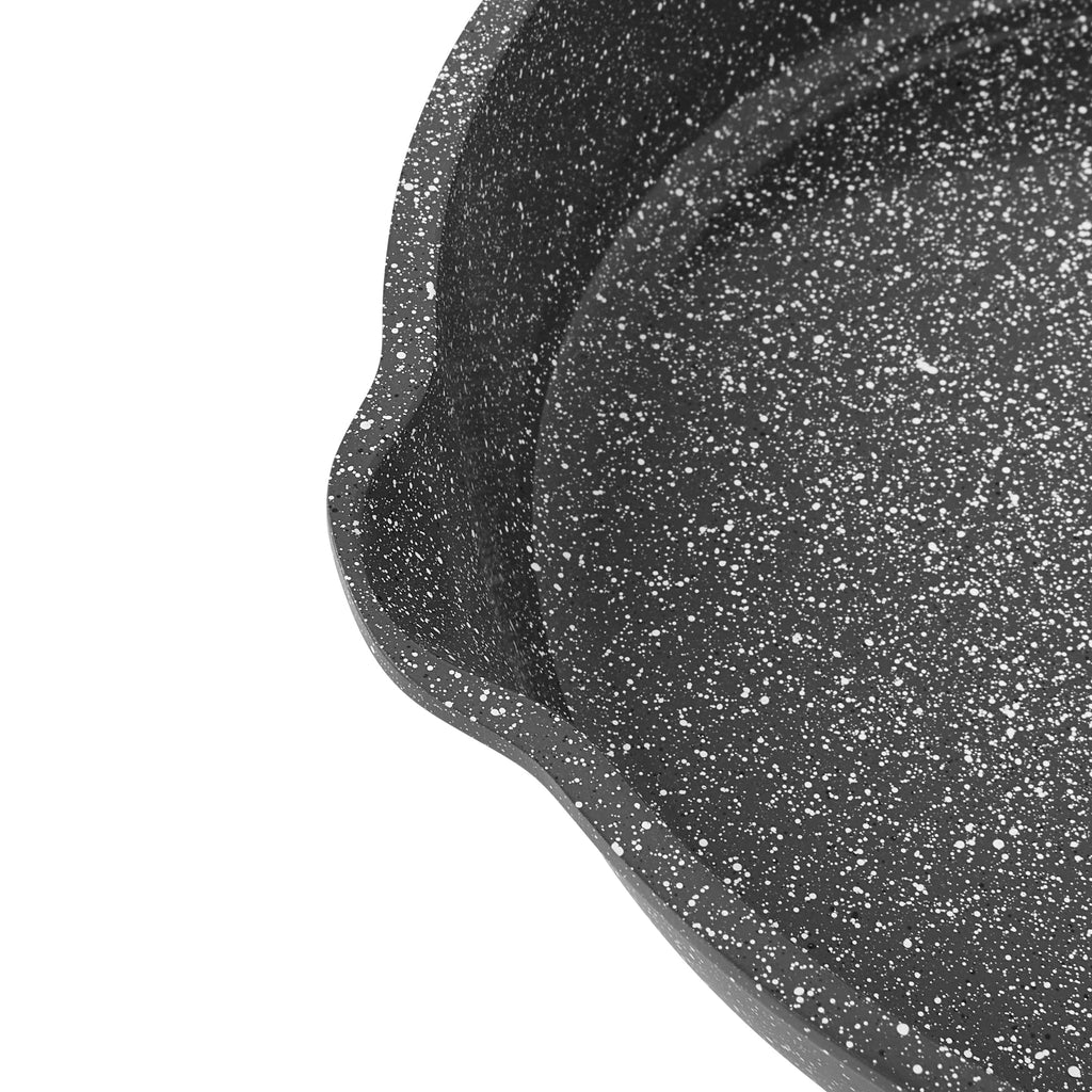 Fry pan set in charcoal speckle view 7