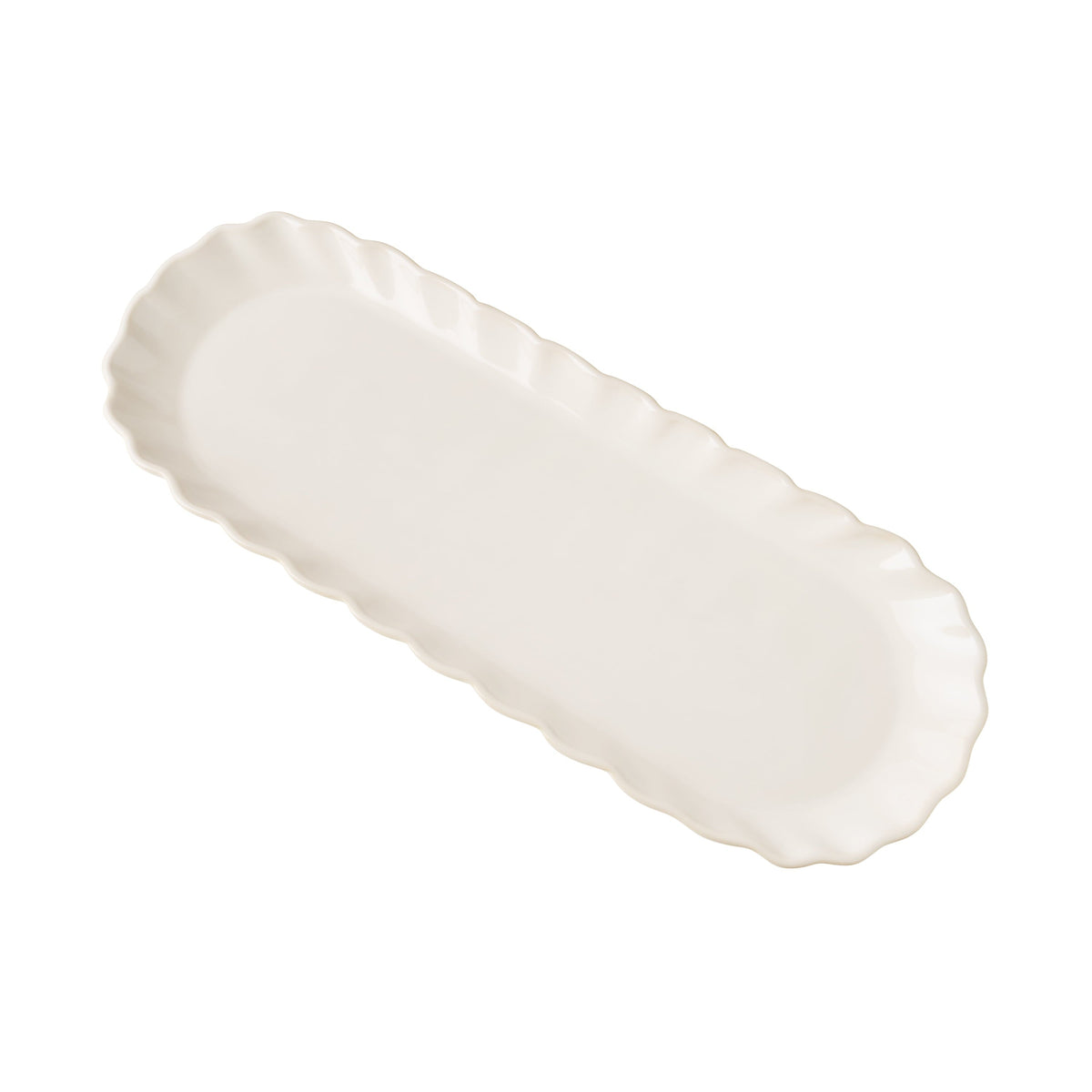 Serving tray set in cream view 2
