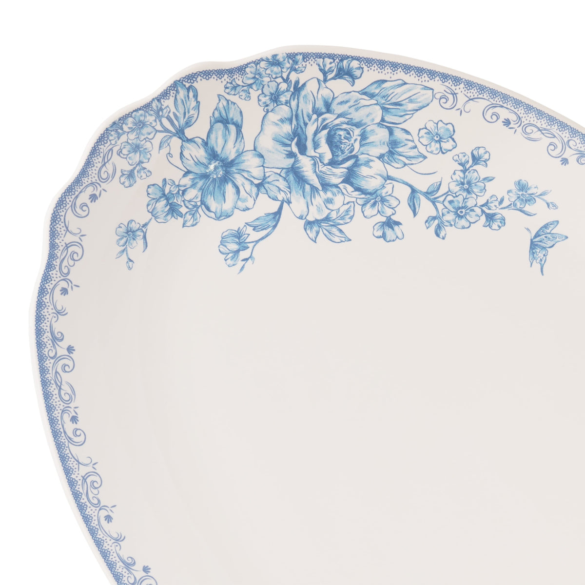 Serving platter in blue view 4