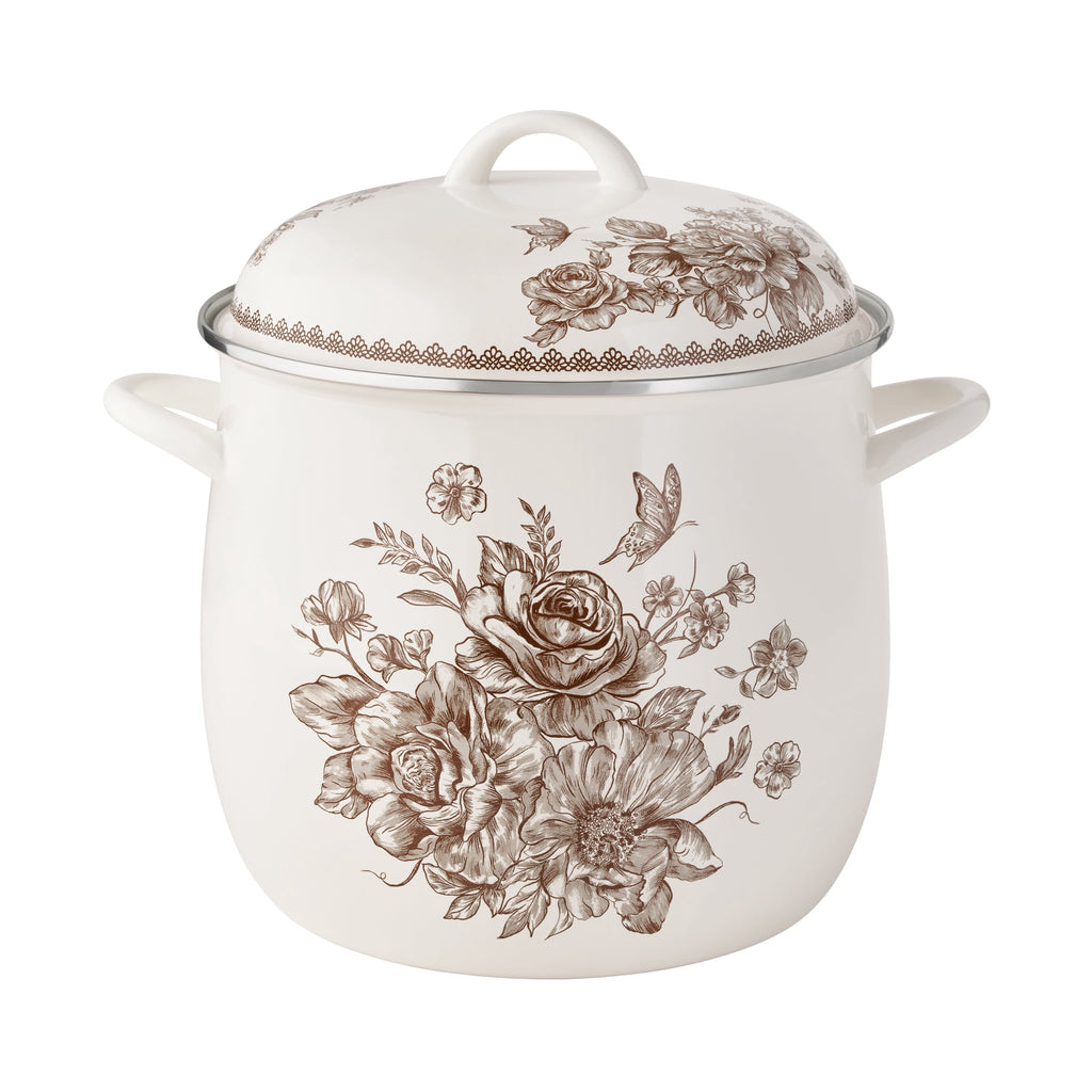 Stock pot in brown view 14