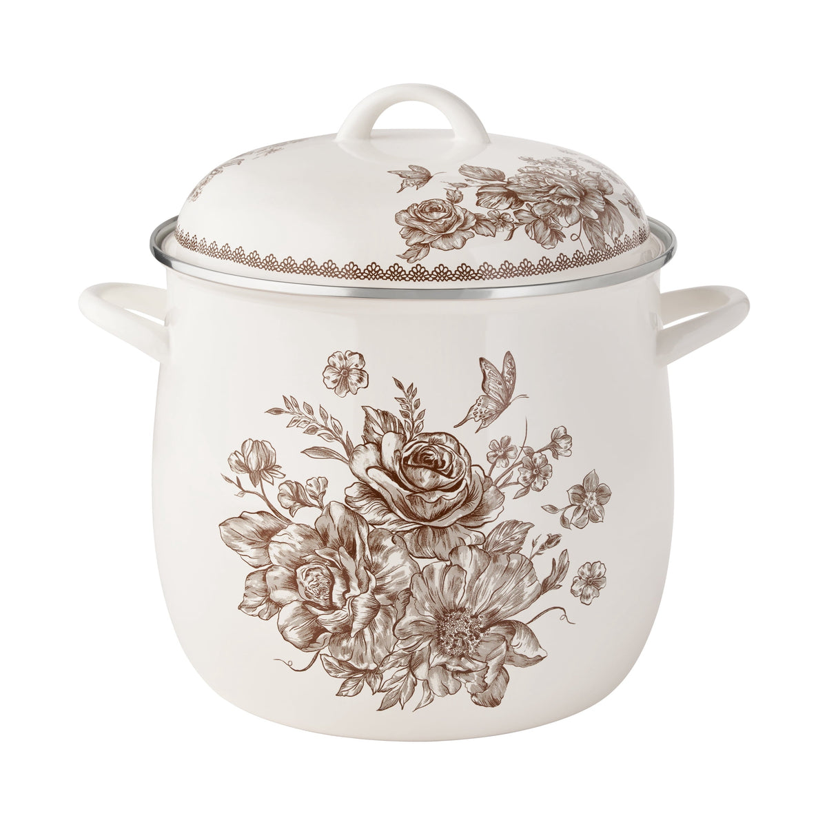 Stock pot in brown view 14