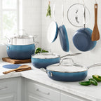 Cookware set in denim blue view 9