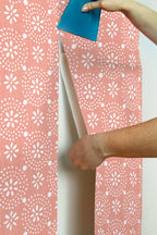 Peel and stick wallpaper in green view 5