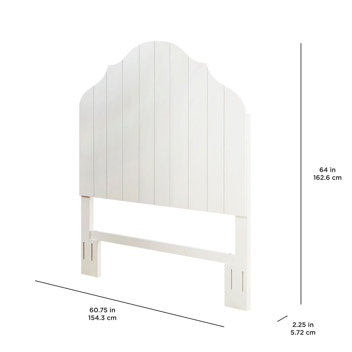 Headboard in white view 4