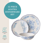 Dinnerware set in blue view 3