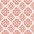 Peel and stick wallpaper in pink salmon view 6