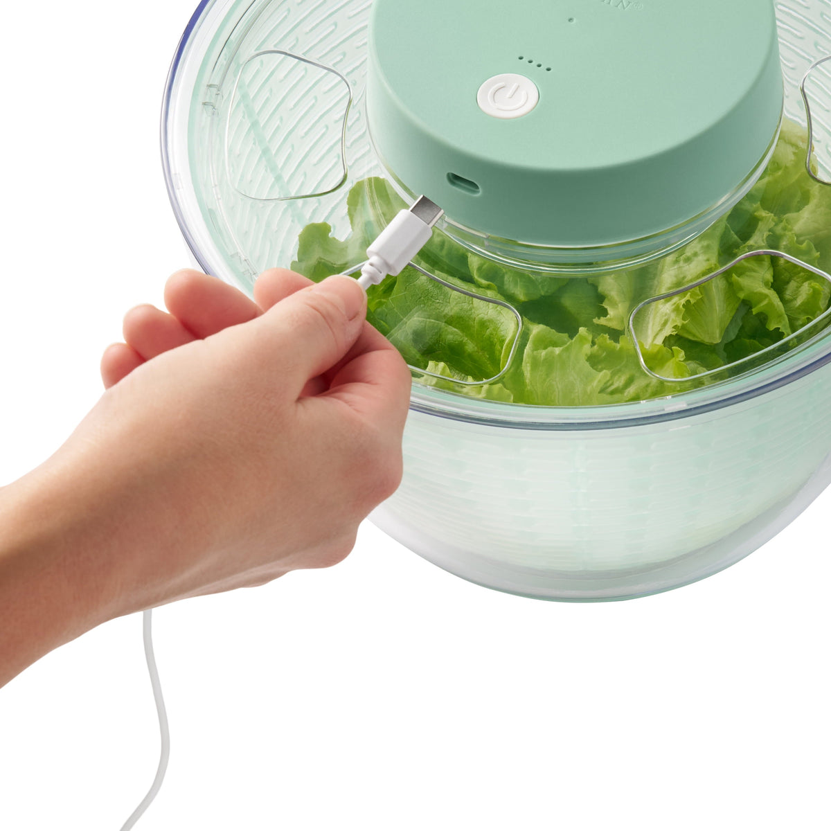 Electric salad spinner view 4