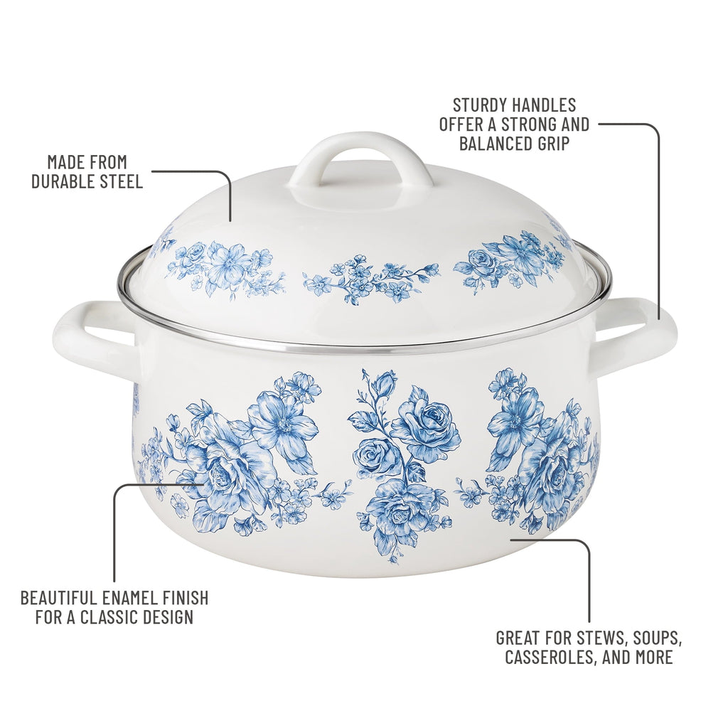 Dutch oven in blue view 5