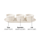 Serving tray set in cream view 6