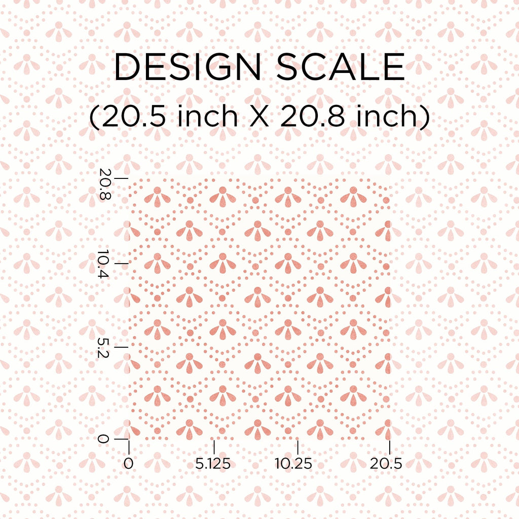 Peel and stick wallpaper in coral view 7