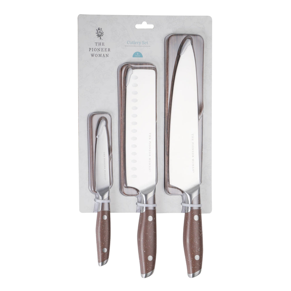 Knife set in brown speckle view 9