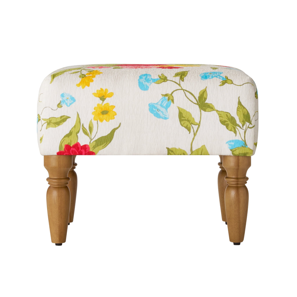 Ottoman in white view 4