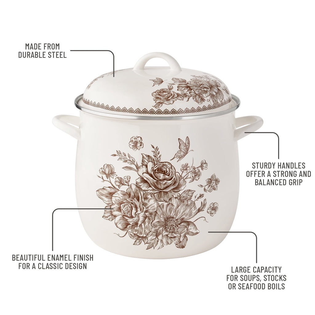 Stock pot in brown view 4
