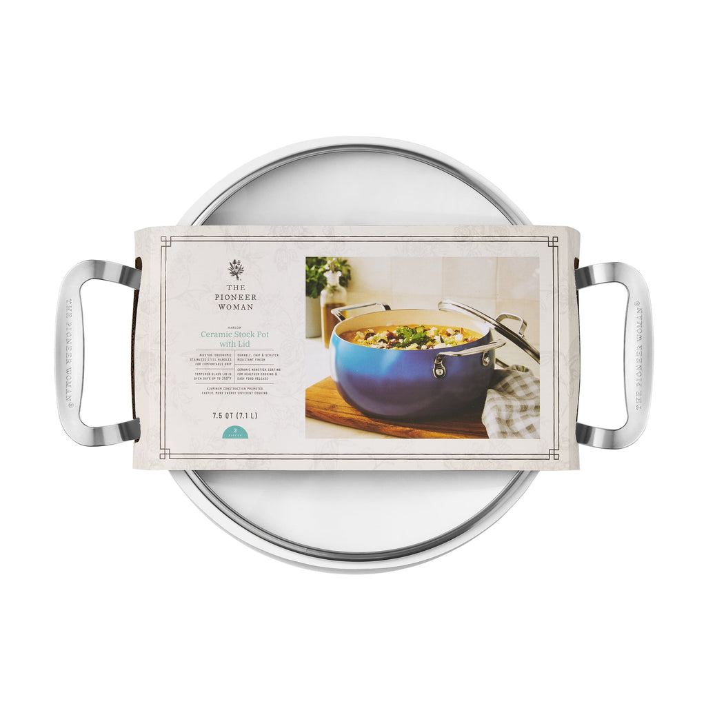 Stock pot in denim blue view 8