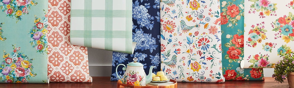Peel and stick wallpaper in pink salmon view 11