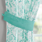 Curtain panel in teal view 2
