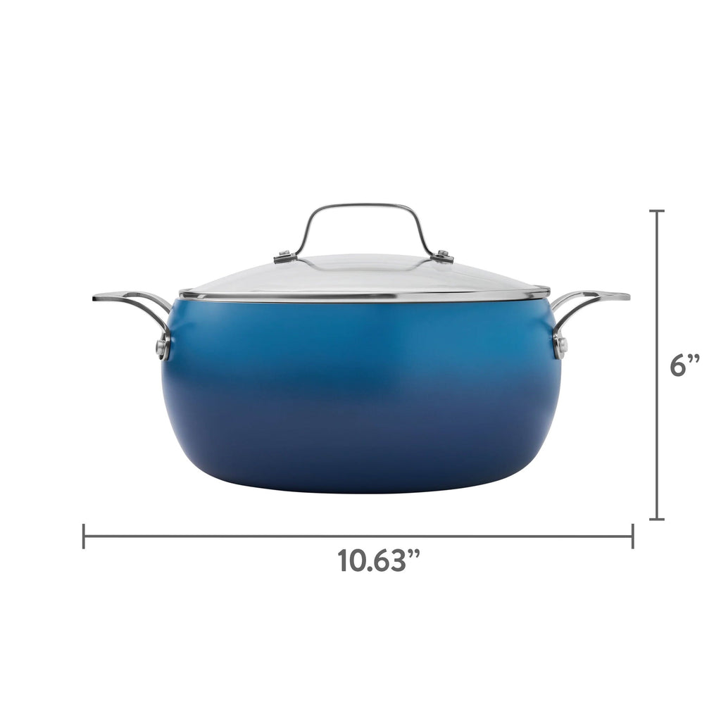 Stock pot in denim blue view 7