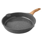 Fry pan set in charcoal speckle view 3