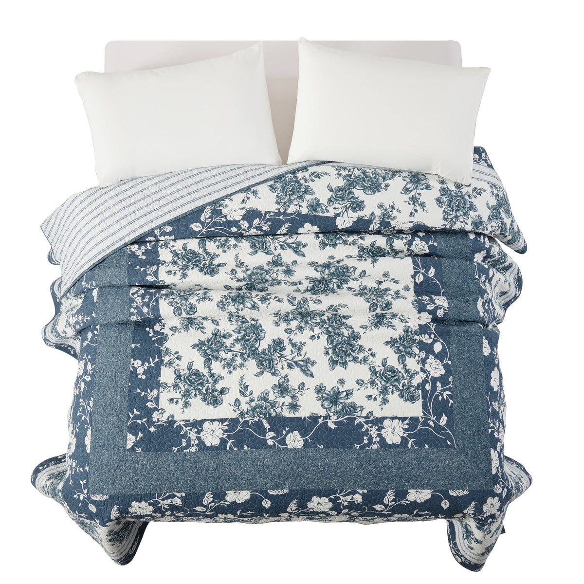 Quilt in blue dust view 7