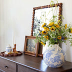 Wall mirror in rustic brown view 6