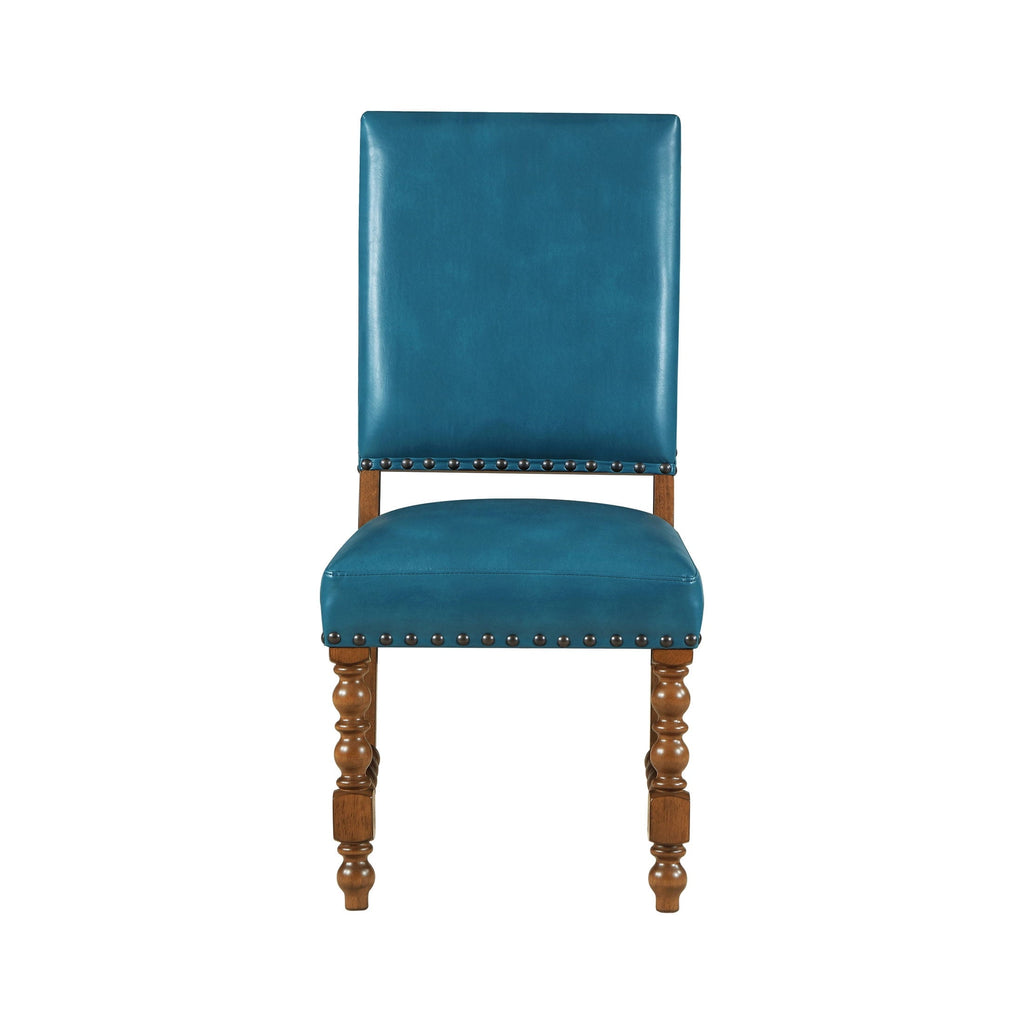 Dining chair set in turquoise view 13