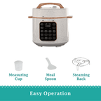 Pressure cooker in linen speckle view 5