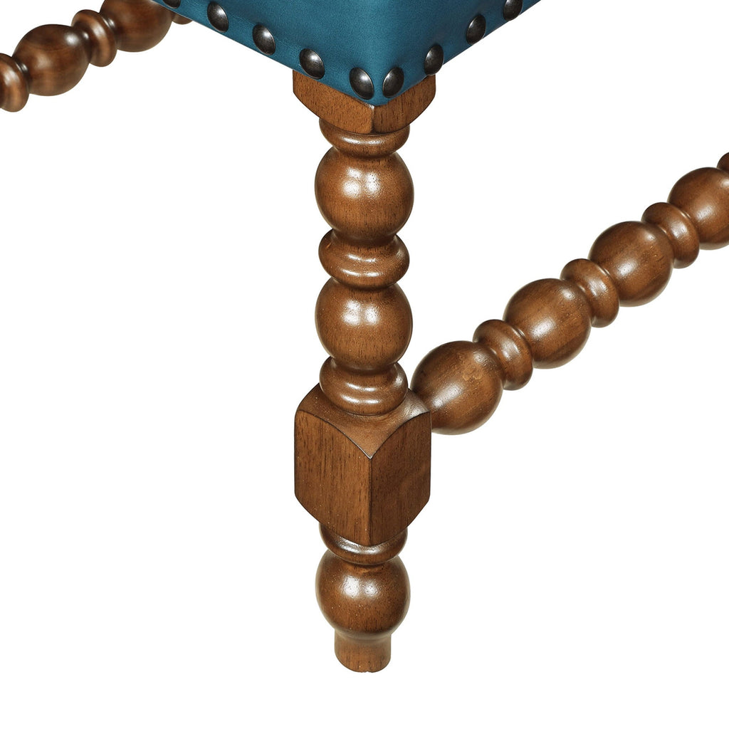 Dining chair set in turquoise view 9