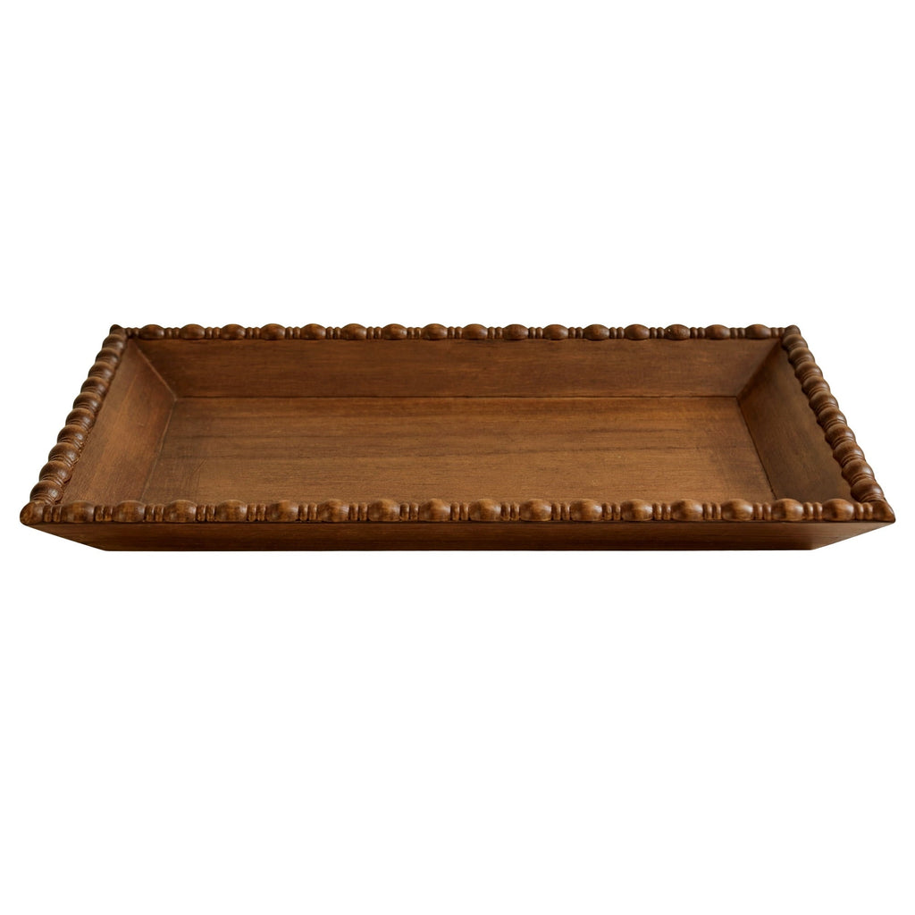 Decorative tray in rustic brown view 2