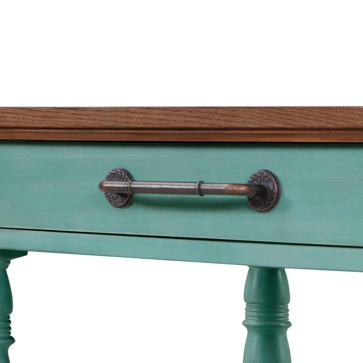 Coffee table in teal view 8