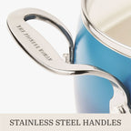 Cookware set in denim blue view 2