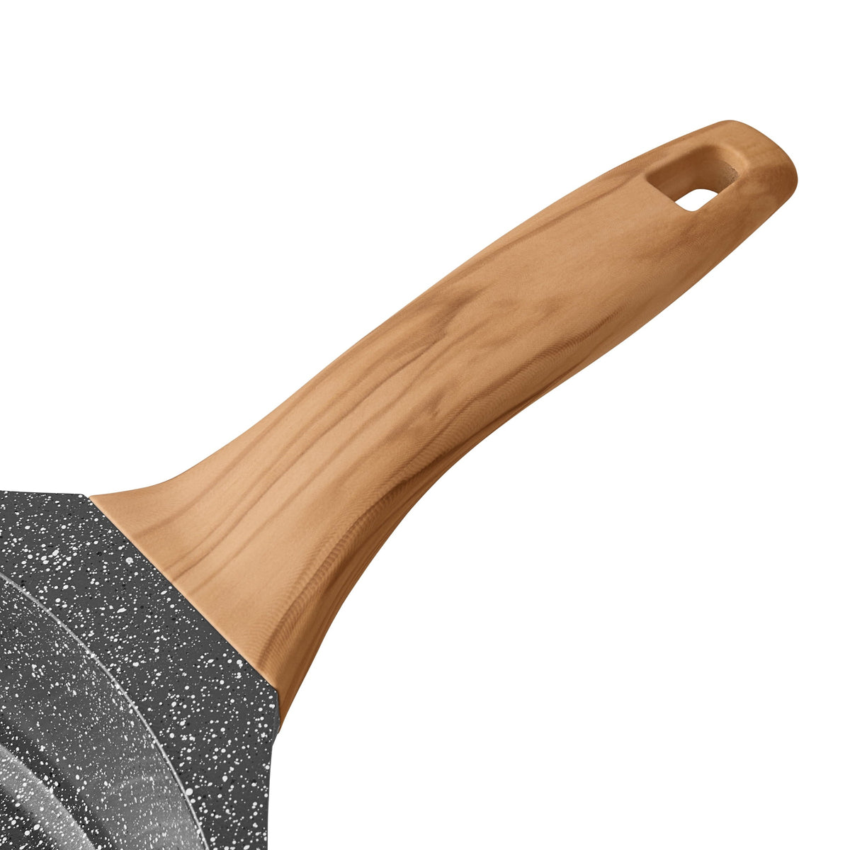 Fry pan set in charcoal speckle view 6