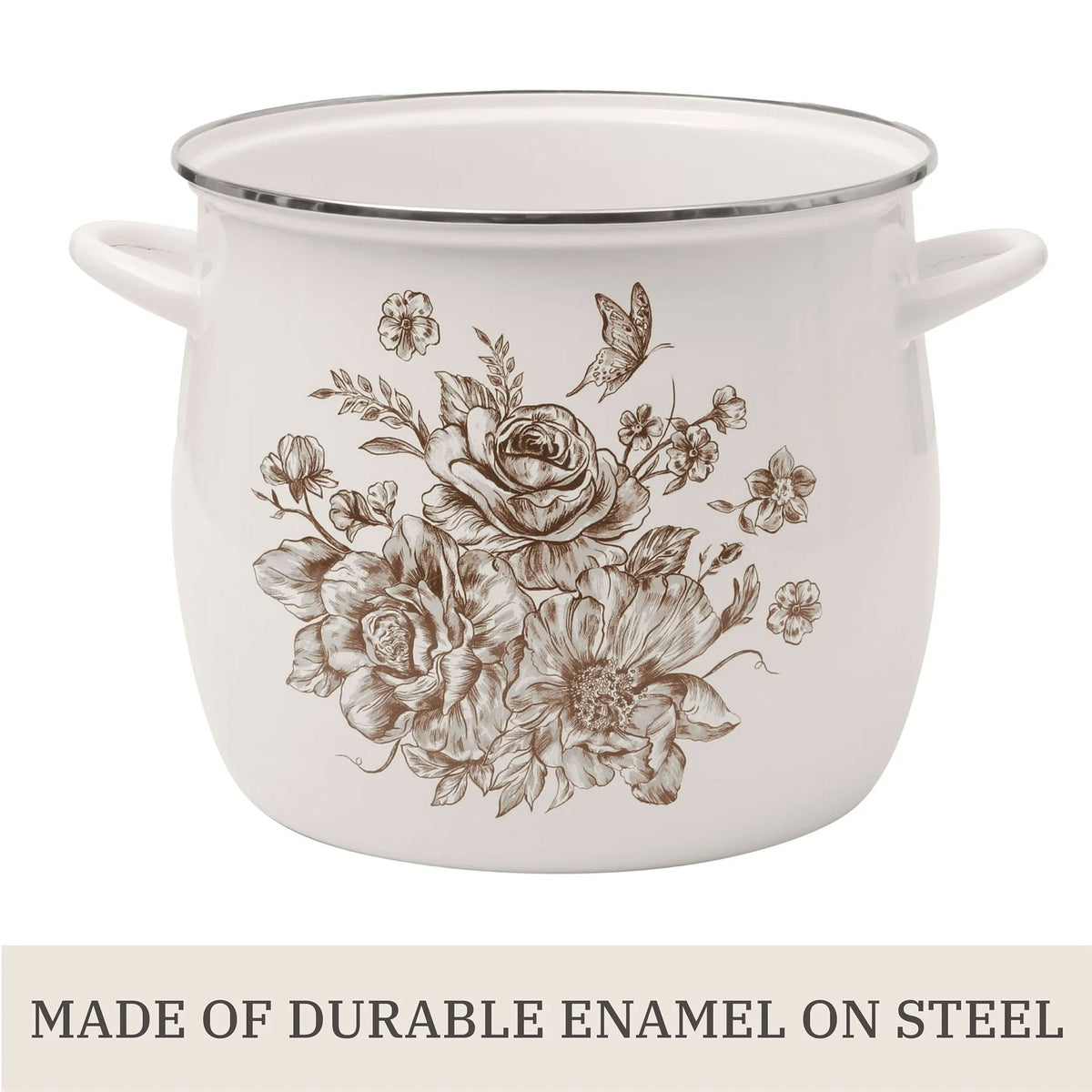 Stock pot in brown view 7