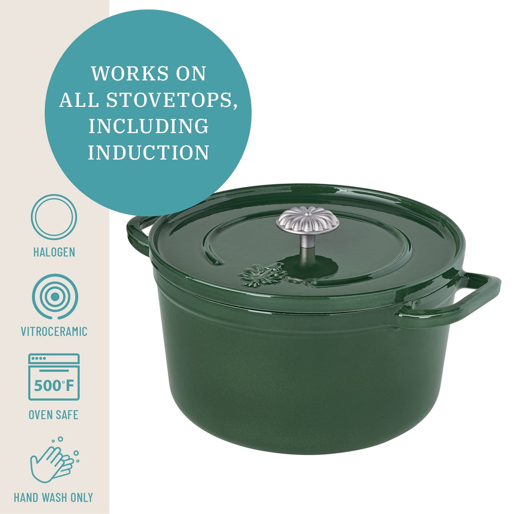 Dutch oven in dark green view 6