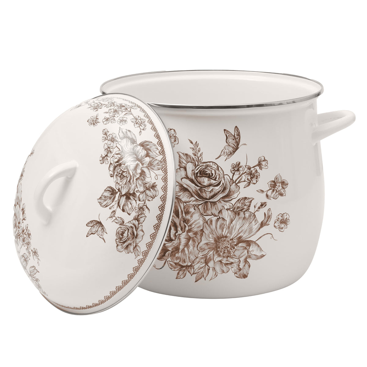 Stock pot in brown view 9