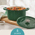 Dutch oven in dark green view 3