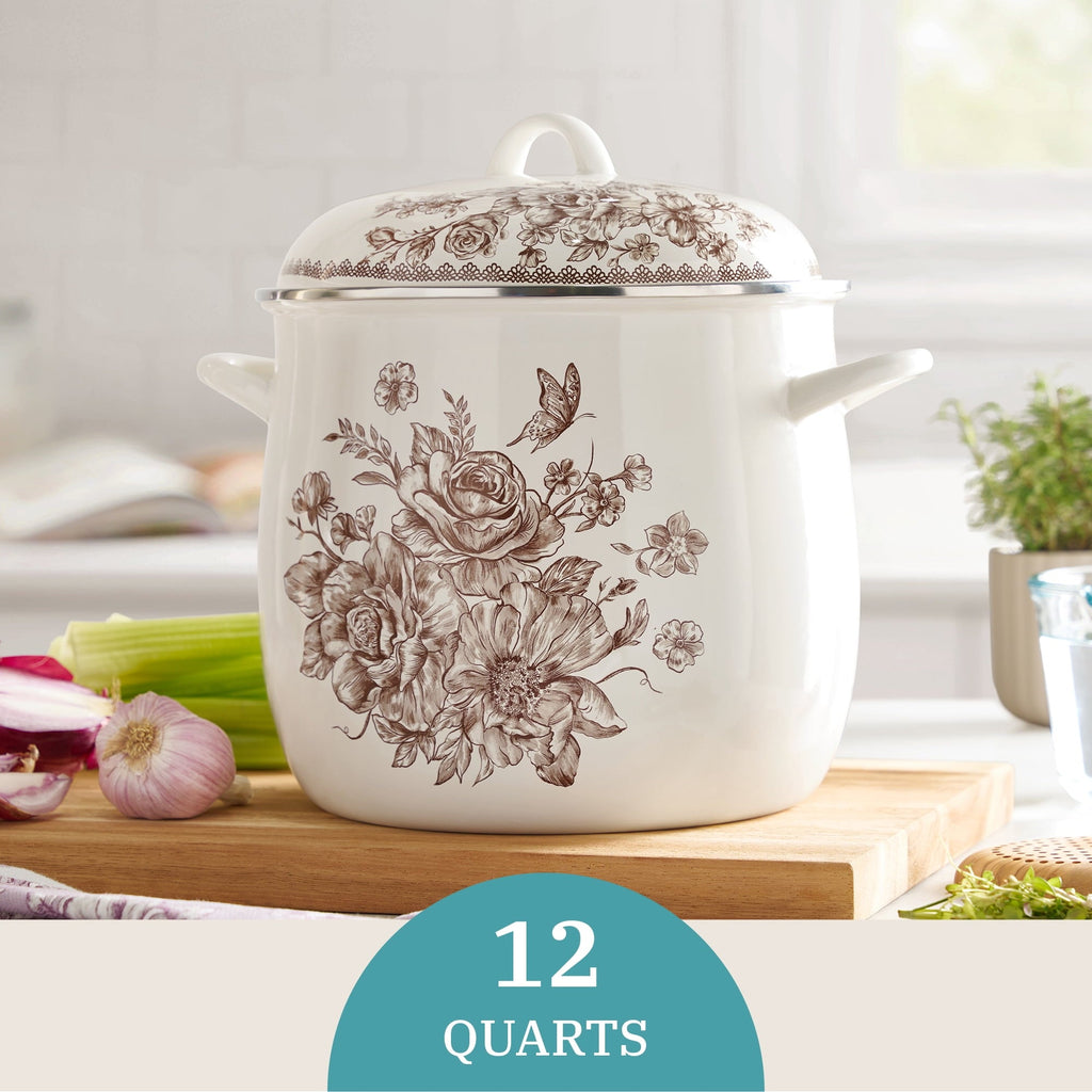 Stock pot in brown view 5