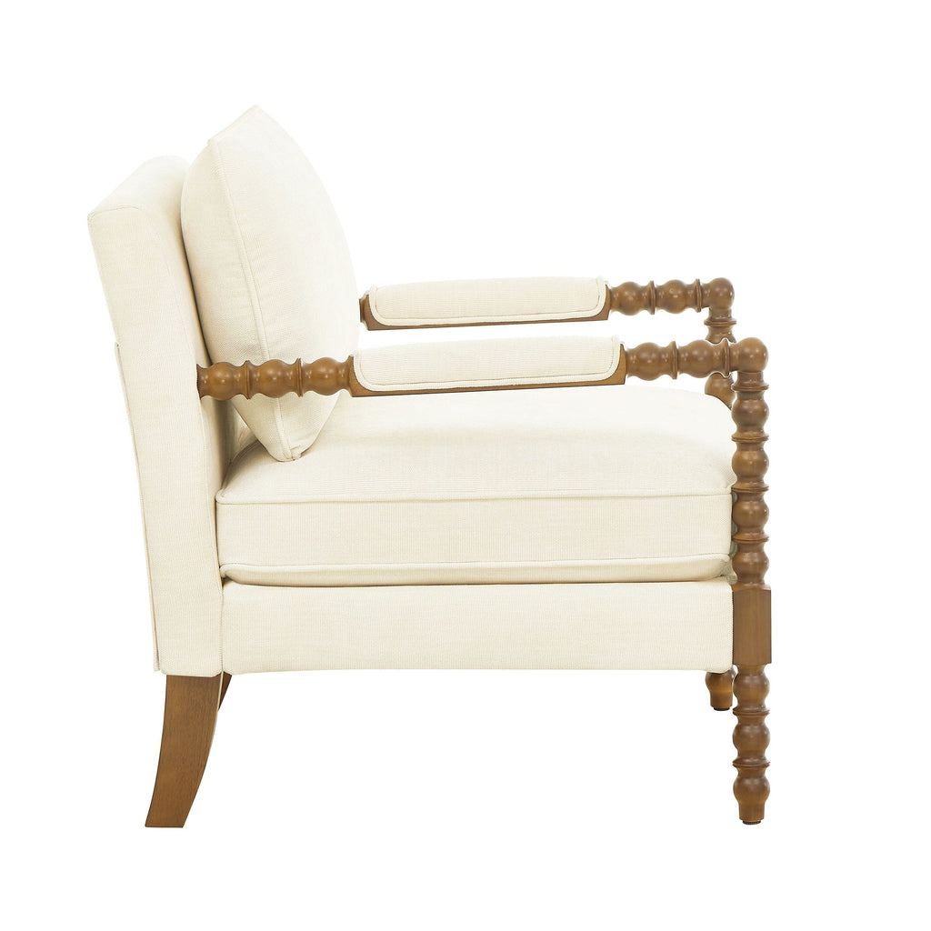 Accent chair in antique white view 10